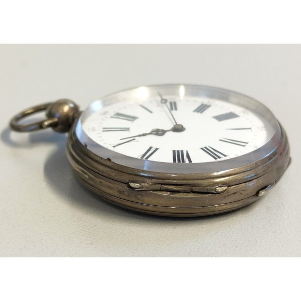 Antico Orologio Tasca Cylindre Epoca Taschino Old Pocket Watch Montre