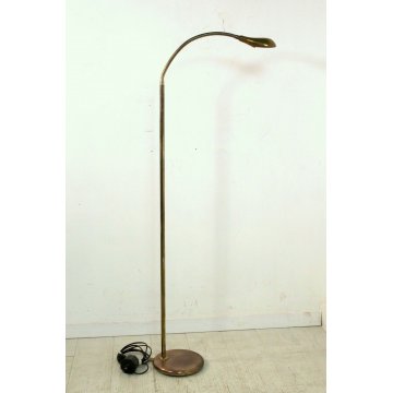 LAMPADA da TERRA anni 50/60 STELO OTTONE DESIGN FLOOR LAMP 1 LIGHT MID CENTURY 