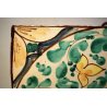 FORMELLA PIASTRELLA CERAMICA SOLE TERRACOTTA SMALTO POLICROMO ITALIA SICILIA 900