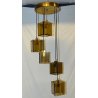 ANTICO LAMPADARIO VETRO 1960 DESIGN Max Ingrand FONTANA ARTE OLD HANGING LAMP