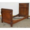 ANTICO LETTO CAMERA Impero SINGOLO legno NOCE MASSELLO epoca 1800 OLD WOOD BED