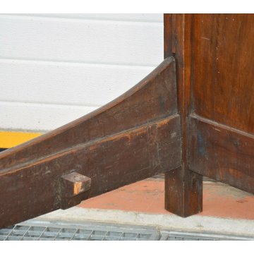 ANTICO LETTO CAMERA Impero SINGOLO legno NOCE MASSELLO epoca 1800 OLD WOOD BED