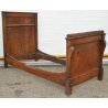 ANTICO LETTO CAMERA Impero SINGOLO legno NOCE MASSELLO epoca 1800 OLD WOOD BED