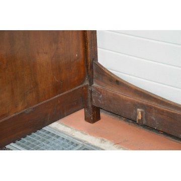 ANTICO LETTO CAMERA Impero SINGOLO legno NOCE MASSELLO epoca 1800 OLD WOOD BED