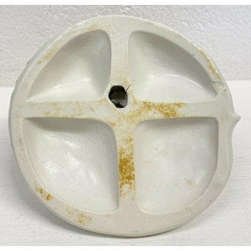 ANTICA SCULTURA PORCELLANA "FRITTATA" TIZIANO GALLI BAMBINI CANE ANNI 40/50 