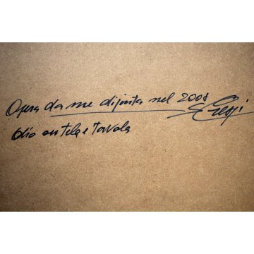 QUADRO OLIO PAESAGGIO MONTANO BAITE TRAMONTO MONTAGNE NEVE Alpe Veglia 2008