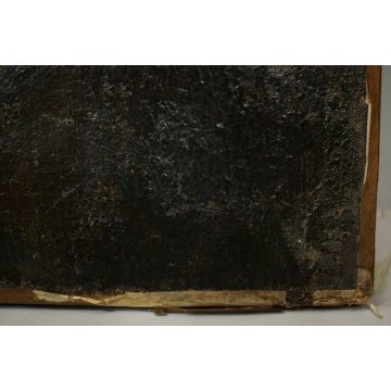 ANTICO GRANDE DIPINTO OLIO TELA DEPOSIZIONE GESU' MARIA MADDALENA SEPOLCRO '700