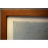 QUADRO DISEGNO A PASTELLO Aldo Alberti  "Pescara" PAESAGGIO MARINA BARCHE 1969