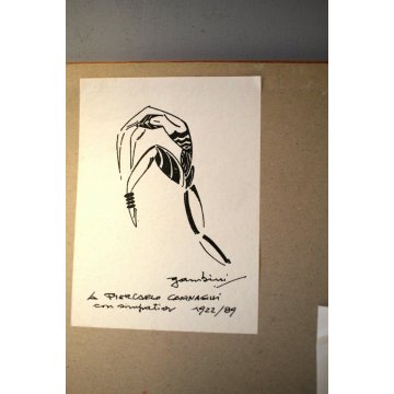 QUADRO DISEGNO A PASTELLO Aldo Alberti  "Pescara" PAESAGGIO MARINA BARCHE 1969