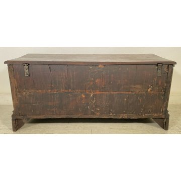 ANTICA CASSAPANCA LEGNO PIOPPO FORMELLE PANCA BAULE EPOCA 1800 NEOCLASSICA 