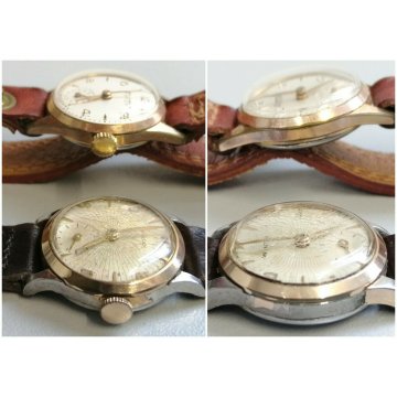 LOTTO 4pz OROLOGIO POLSO LADY placcato oro VINTAGE Dichi Watch Avion MECCANICO