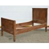 ANTICO LETTO CAMERA SINGOLO legno NOCE MASSELLO epoca 800 baionetta OLD WOOD BED
