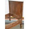 ANTICO LETTO CAMERA SINGOLO legno NOCE MASSELLO epoca 800 baionetta OLD WOOD BED