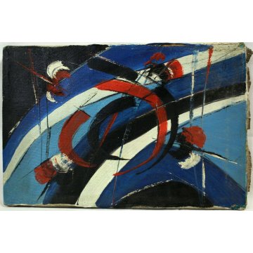 QUADRO DIPINTO ASTRATTO Luigia Zanfretta OLIO TELA DESIGN ARTE  MILANO  