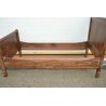 ANTICO LETTO CAMERA SINGOLO legno NOCE MASSELLO epoca 800 baionetta OLD WOOD BED