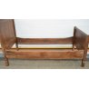 ANTICO LETTO CAMERA SINGOLO legno NOCE MASSELLO epoca 800 baionetta OLD WOOD BED