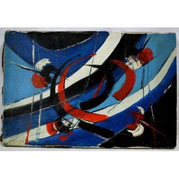 QUADRO DIPINTO ASTRATTO Luigia Zanfretta OLIO TELA DESIGN ARTE  MILANO  