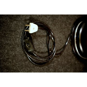 GRANDE LAMPADA TAVOLO BIG TABLE LAMP VETRO MURANO ARANCIONE PARALUME PLISSE '70