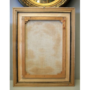 QUADRO OLIO TELA Renato Fiorillo ASTRATTO GEOMETRICO RITRATTO DONNA FIGURA '900