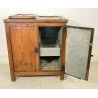 ANTICO MOBILE GHIACCIAIA LEGNO LARICE PRIMI 1900 VINTAGE FRIGORIFERO DISPENSA 
