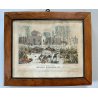 SET 6 QUADRI ANTICA STAMPA LITOGRAFIA ACQURELLATA  Battaglia Indipendenza Italia