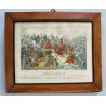 SET 6 QUADRI ANTICA STAMPA LITOGRAFIA ACQURELLATA  Battaglia Indipendenza Italia