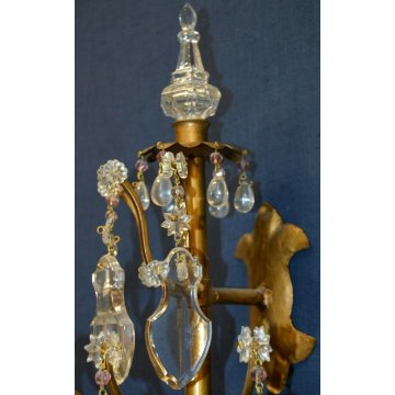 GRANDE ANTICA APPLIQUE LIBERTY VETRO Murano 900 LAMPADA MURO OLD GLASS WALL LAMP