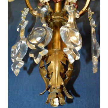 GRANDE ANTICA APPLIQUE LIBERTY VETRO Murano 900 LAMPADA MURO OLD GLASS WALL LAMP