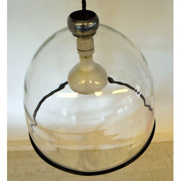Lampada lampadario cupola soffitto vetro Murano Renato Toso per Leucos 1960 lume