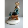 ANTICA SCULTURA CERAMICA BISCUIT Capodimonte Tosca CLOWN PAGLIAGCCIO MIDCENTURY