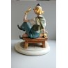 ANTICA SCULTURA CERAMICA BISCUIT Capodimonte Tosca CLOWN PAGLIAGCCIO MIDCENTURY