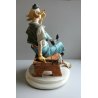 ANTICA SCULTURA CERAMICA BISCUIT Capodimonte Tosca CLOWN PAGLIAGCCIO MIDCENTURY