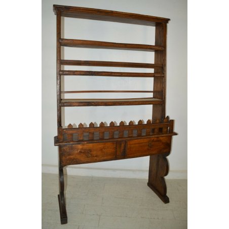 ANTICA PIATTAIA RUSTICA PIEMONTESE epoca 1800 legno PIOPPO credenza CONSOLLE OLD