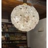 GRANDE LAMPADARIO SPUTNIK LAMPADA SOSPENSIONE ZERO 4 SFERA DESIGN MURANO VINTAGE