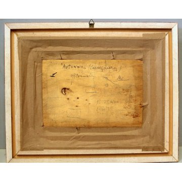 ANTICO QUADRO OLIO PAESAGGIO PARUZZARO SCORCIO MONTAGNE BOSCO Comolli (?) 1942 