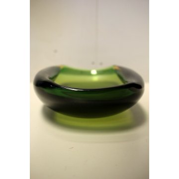 CENTROTAVOLA VETRO MURANO SOFFIATO SOMMERSO VERDE ATTR. Seguso Flavio Poli '40