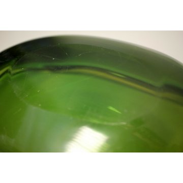 CENTROTAVOLA VETRO MURANO SOFFIATO SOMMERSO VERDE ATTR. Seguso Flavio Poli '40