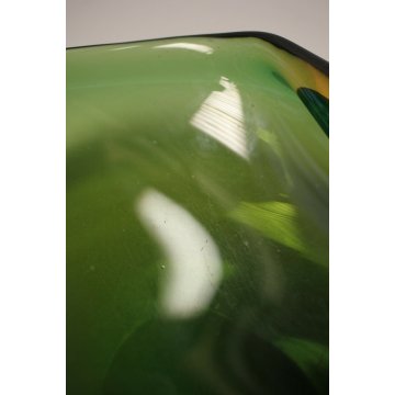 CENTROTAVOLA VETRO MURANO SOFFIATO SOMMERSO VERDE ATTR. Seguso Flavio Poli '40