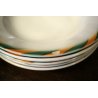 ANTICO SET PIATTI 21Pz CERAMICA Galvani PORDENONE DECORO FUTURISTA VERDE ARANCIO