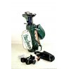 SACCA GOLF Mc Gregor + SET MAZZE VINTAGE BAG STAFF TOUR CART TROLLEY WITH IRONS 