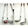 SACCA GOLF Mc Gregor + SET MAZZE VINTAGE BAG STAFF TOUR CART TROLLEY WITH IRONS 