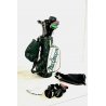 SACCA GOLF Mc Gregor + SET MAZZE VINTAGE BAG STAFF TOUR CART TROLLEY WITH IRONS 