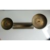 ANTICO CANDELIERE ART DECO' OTTONE MODERNISTA 2 LUMI PORTA CANDELE CANDLESTICK
