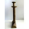 ANTICO CANDELIERE ART DECO' OTTONE MODERNISTA 2 LUMI PORTA CANDELE CANDLESTICK