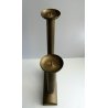 ANTICO CANDELIERE ART DECO' OTTONE MODERNISTA 2 LUMI PORTA CANDELE CANDLESTICK