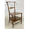 ANTICA SEDIA INGINOCCHIATOIO LEGNO MASSELLO NOCE 1800 OLD CHAIR EPOCA 
