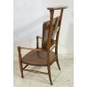 ANTICA SEDIA INGINOCCHIATOIO LEGNO MASSELLO NOCE 1800 OLD CHAIR EPOCA 