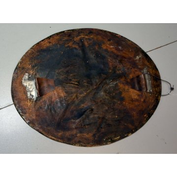 ANTICO BASSORILIEVO BRONZO MADONNA BAMBINO OVALE QUADRO SCULTURA NATIVITA ICONA