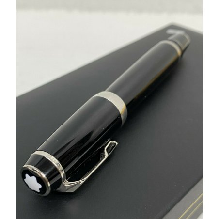PENNA MONTBLANC BOHEME FOUNTAIN PLATINUM BLACK STONE RARA VINTAGE SCATOLA 