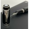 PENNA MONTBLANC BOHEME FOUNTAIN PLATINUM BLACK STONE RARA VINTAGE SCATOLA 